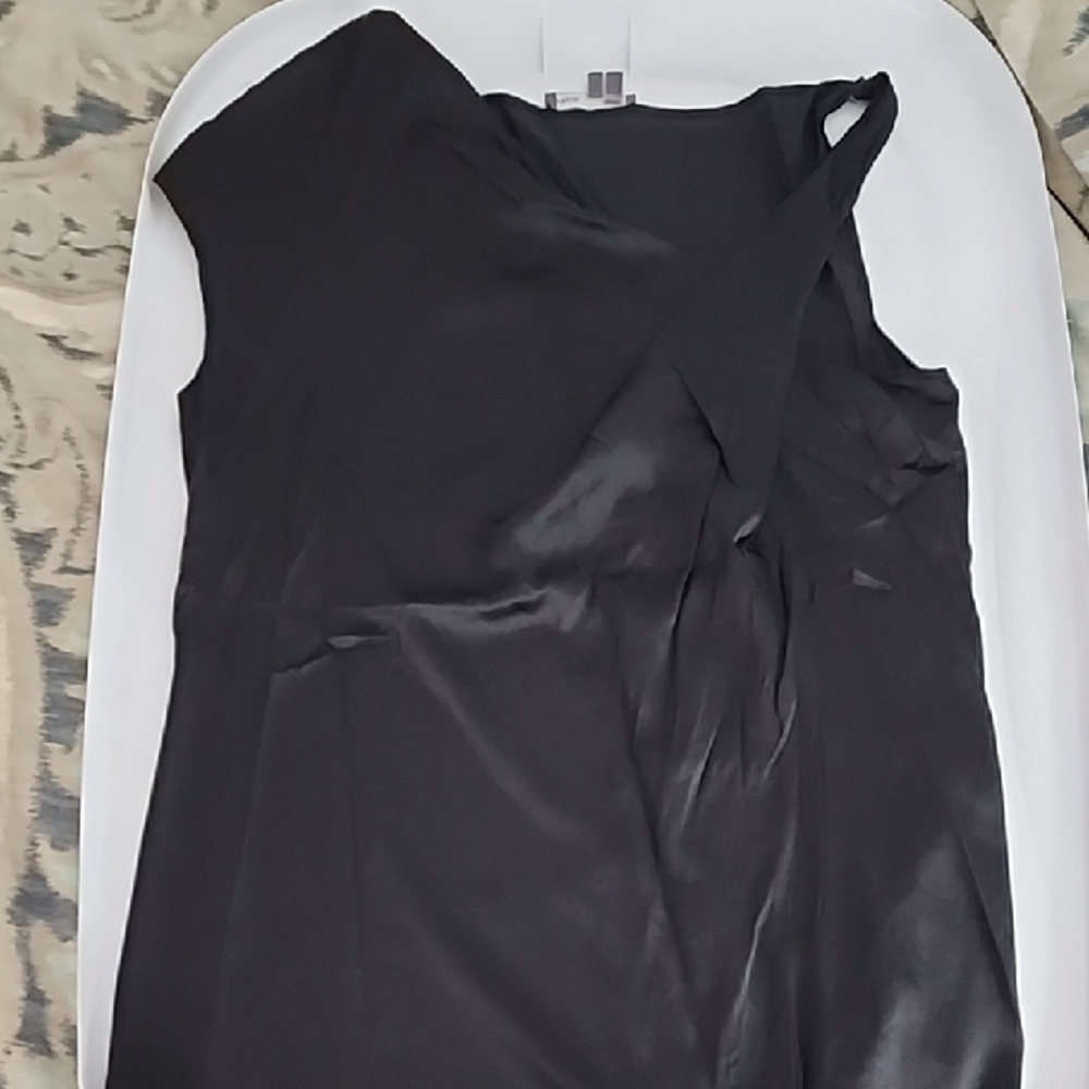 Vince Silk Asymetric Neckline Top